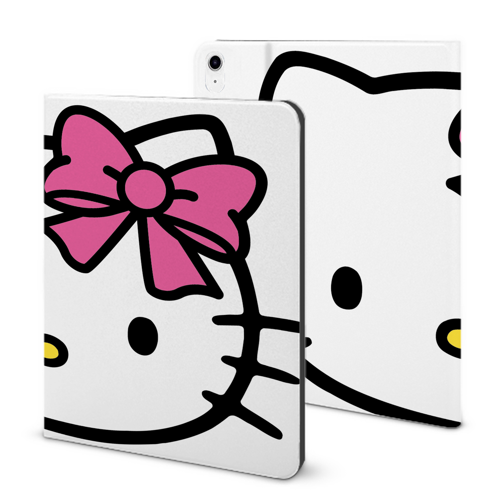 （画像用） Hello Kitty ハローキティ IPad ケース ブック型 PUレザー TPU 耐衝撃 軽量 薄型 ペン収納なし 全面保護 IPad 各モデル対応